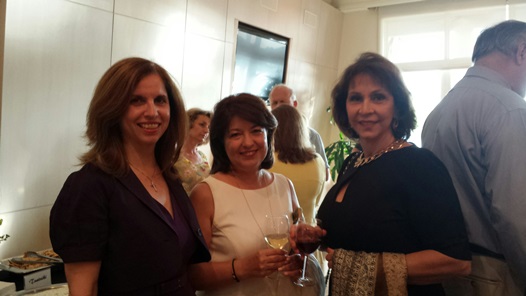 From left The Consul General Ms. Adamantia Klotsa, with Ms. Eleutheria Kikis and Ms. Angela Georgiadis